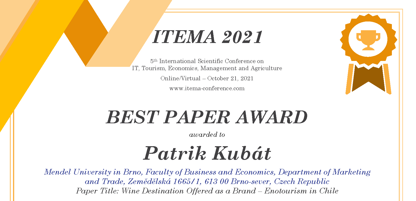 best research paper certificate